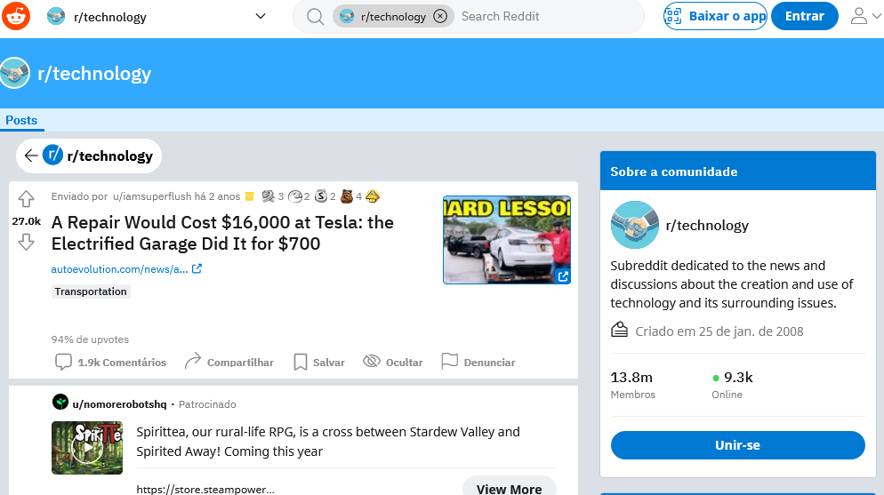 Usuários do tesla reddit