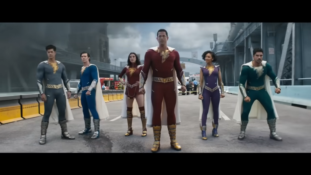 Família shazam reunida em trailer do segundo filme