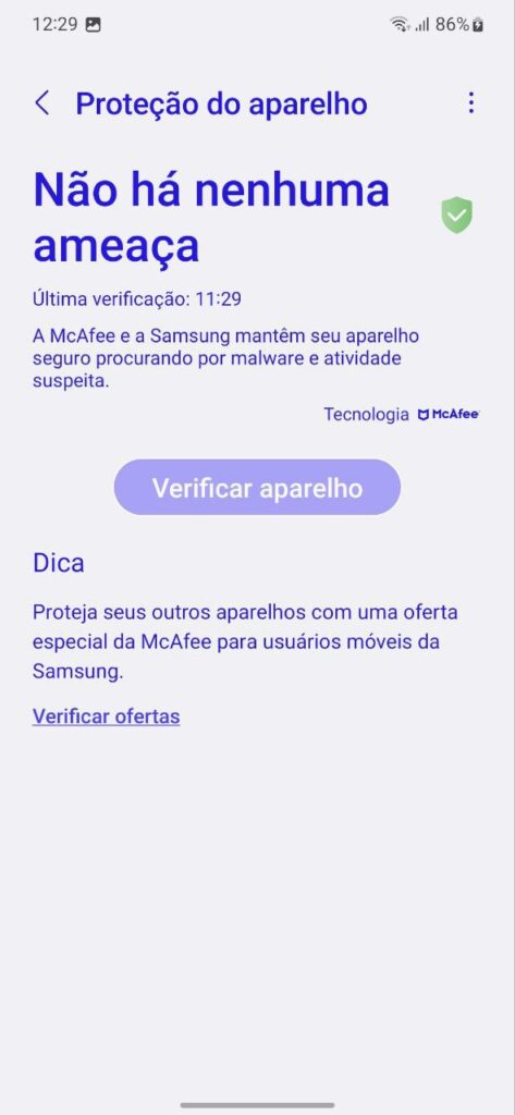 Aprenda a usar o antivírus nativo do galaxy a54