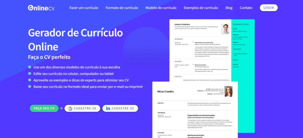 Com diversos recursos para facilitar a vida de quem busca emprego o gerador de currículo online é uma ótima opção