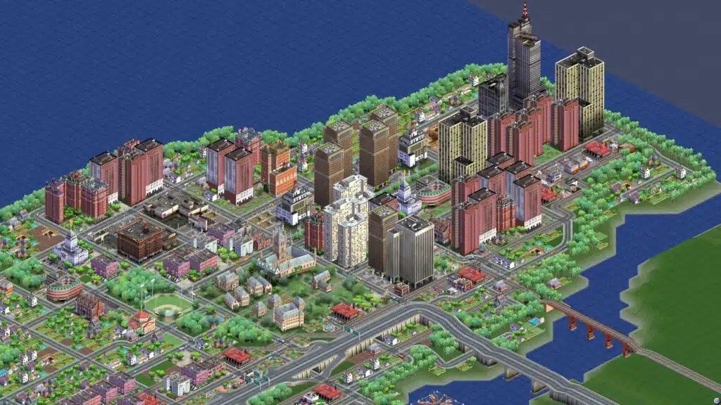 Captura de tela do "simcity 3000".