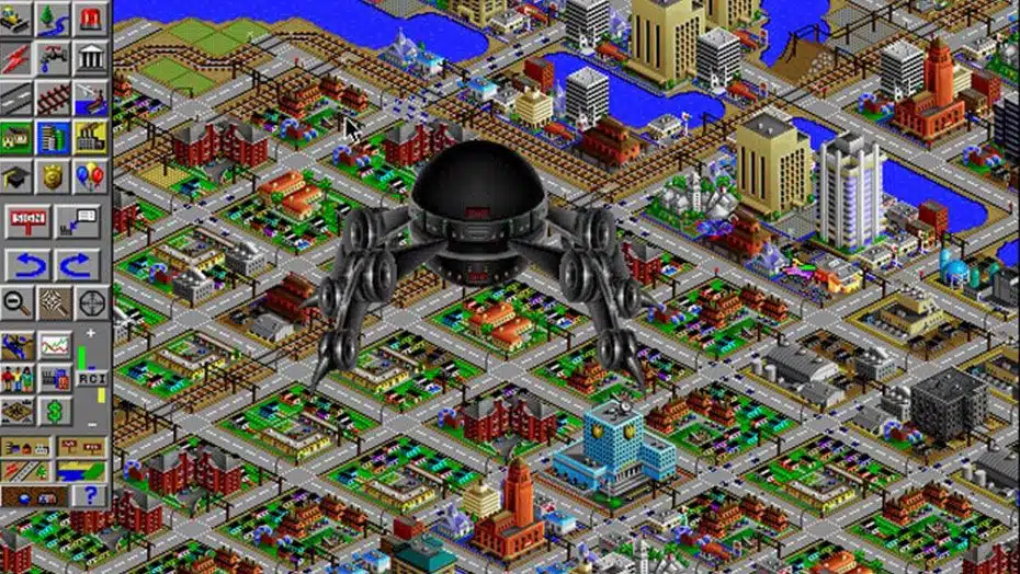 Captura de tela do "simcity 4", jogo de 1993.