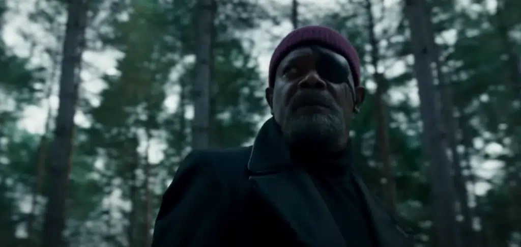 Nick fury em cena do novo trailer de invasão secreta