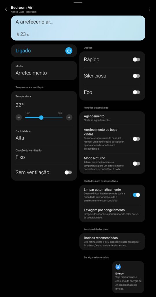 O menu do app é prático e cheio de opções úteis