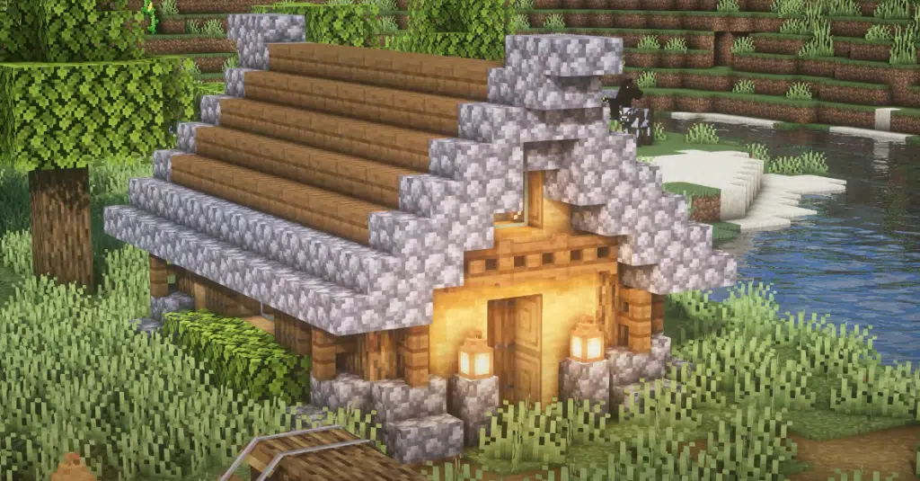 Construções Que Você Pode Fazer No Minecraft on X: Casa na montanha # Minecraft  / X