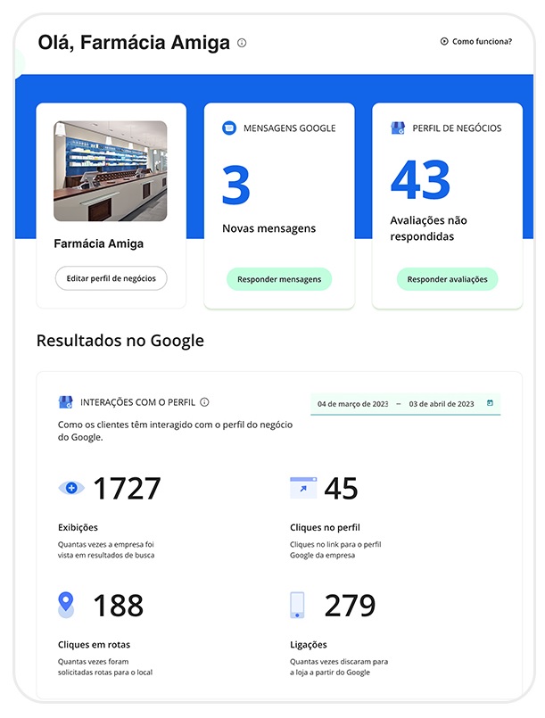 Captura de tela da plataforma napp do google, para aumentar presença digital de pmes