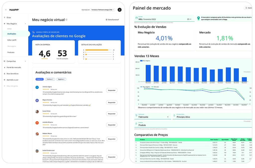 Captura de tela da plataforma napp do google, para aumentar presença digital de pmes