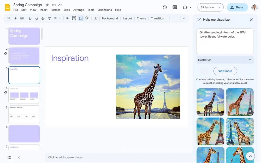 Duet ai no google slides