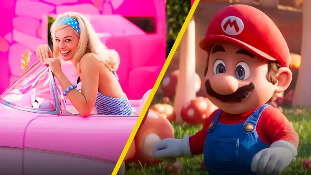 Personagens barbie e mario