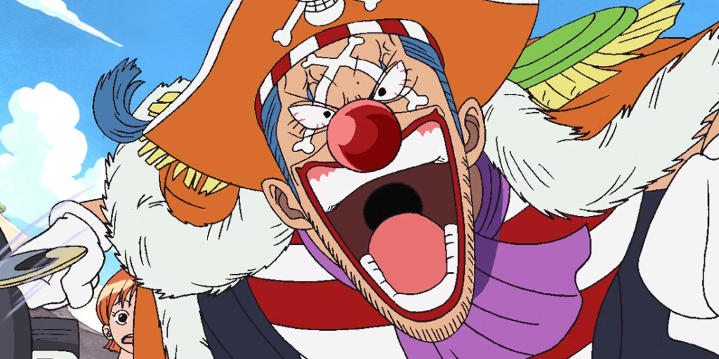 Buggy, o palhaço, um dos primeiros vilões de one piece