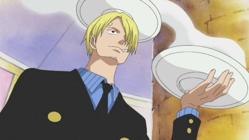 O personagem sanji no anime de one piece