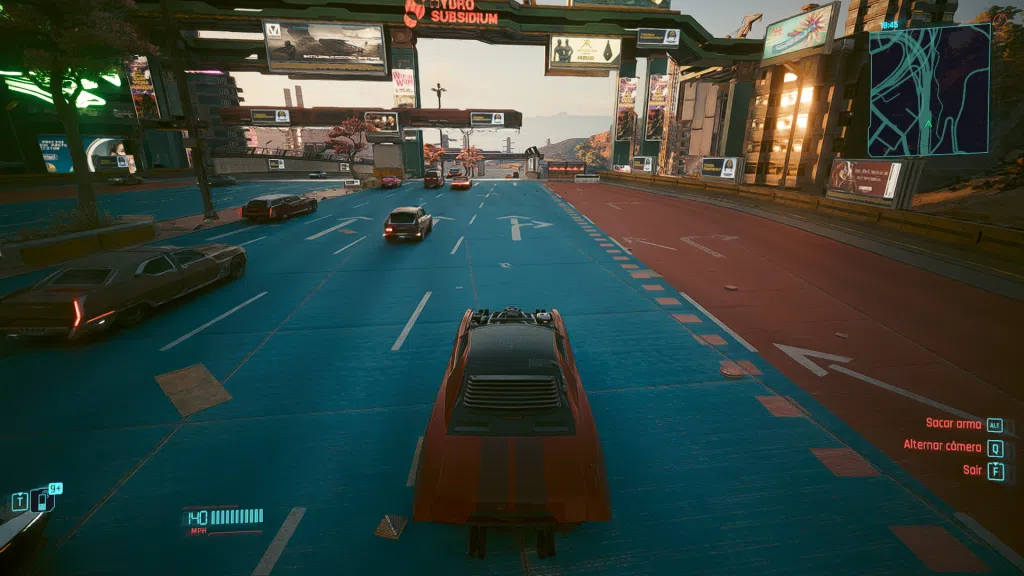 Pilotar em terceira pessoa no cyberpunk 2077