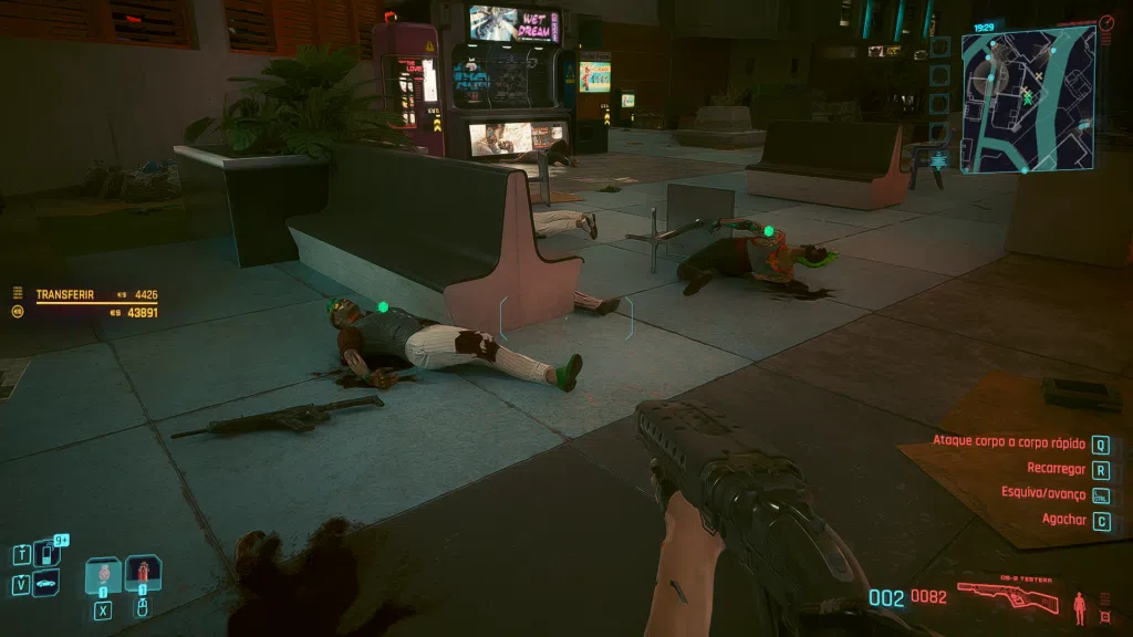 Inimigos mortos em cyberpunk 2077