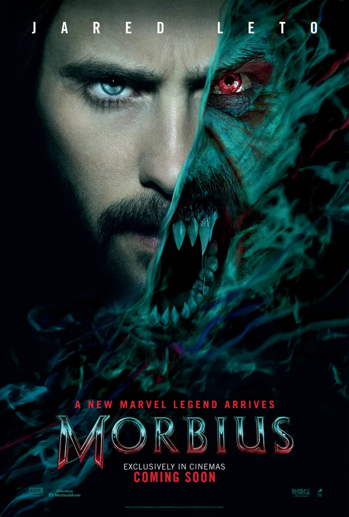 Morbius (morbius, 2022) estará disponível na amazon prime video em 2 de outubro de 2023. Imagem: amazon