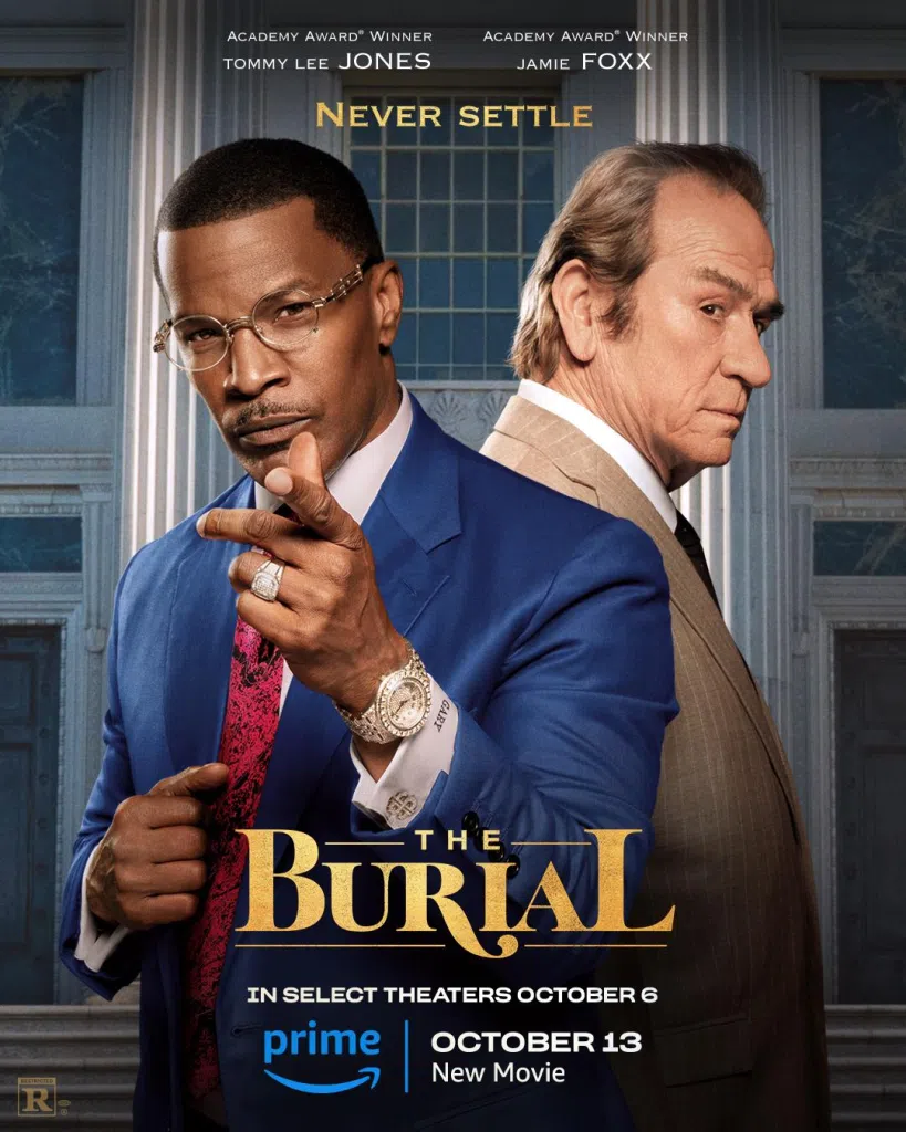 O próprio enterro (the burial, 2023) estará disponível na amazon prime video em 13 de outubro de 2023. Imagem: amazon