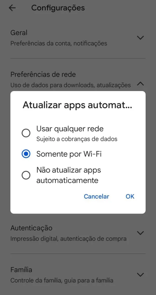 Como atualizar aplicativos no android.