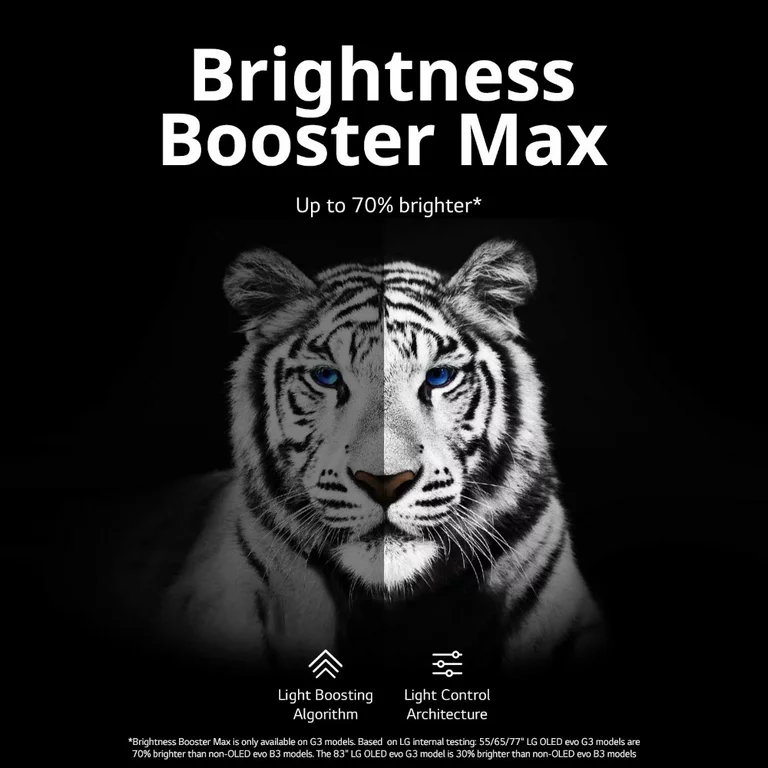 O brilho em alguma dessas tvs passam pelo recurso brightness booster max, aprimorando-o. Imagem: walmart