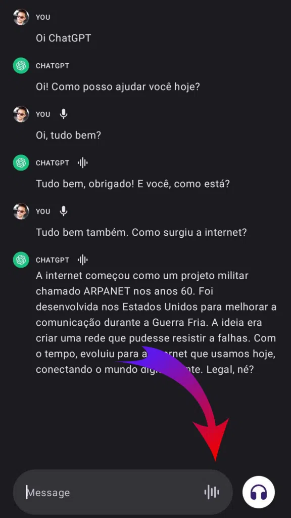 Chatgpt com voz agora é gratuito! Veja como usar. Com a implementação gratuita do recurso voice, o chatgpt oferece uma nova forma de realizar buscas inteligentes!