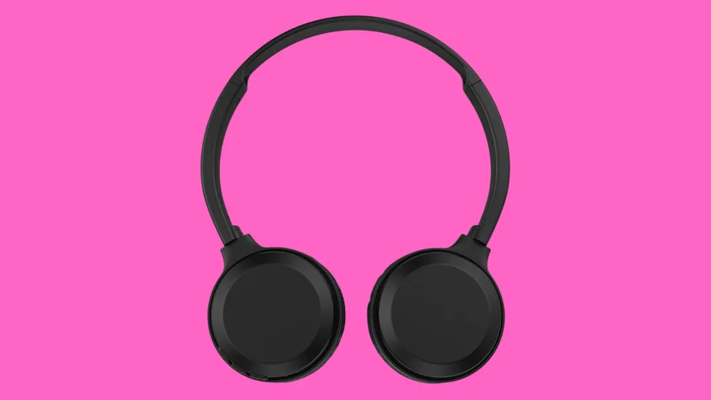 Headphone philips over the ear em fundo rosa