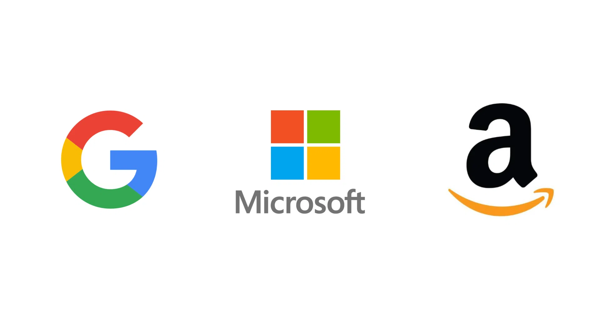 Logo do google, amazon e microsof que estão oferecendo cursos gratuitos de inteligência artificial