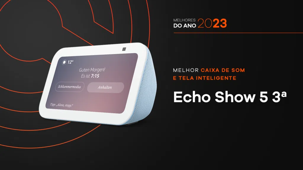 Melhores do ano no showmetech 2023: echo show 5 (3ª geração). Imagem: caio nascimento, showmetech