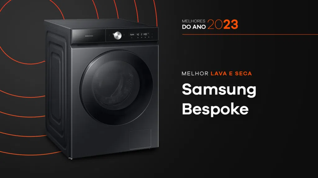 Melhores do ano no showmetech 2023: lava e seca samsung bespoke wd14b 14 kg. Imagem: caio nascimento, showmetech