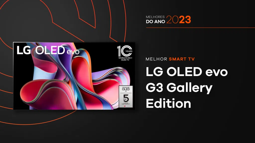 Melhores do ano no showmetech 2023: lg oled evo g3 gallery edition. Imagem: caio nascimento, showmetech