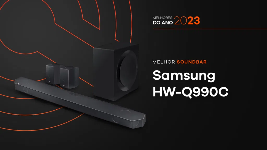 Melhores do ano no showmetech 2023: soundbar samsung hw-q990c. Imagem: caio nascimento, showmetech