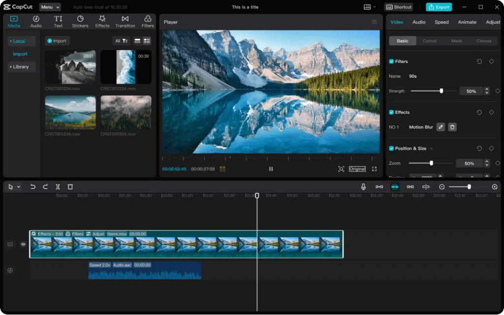 Capcut online editor de video online