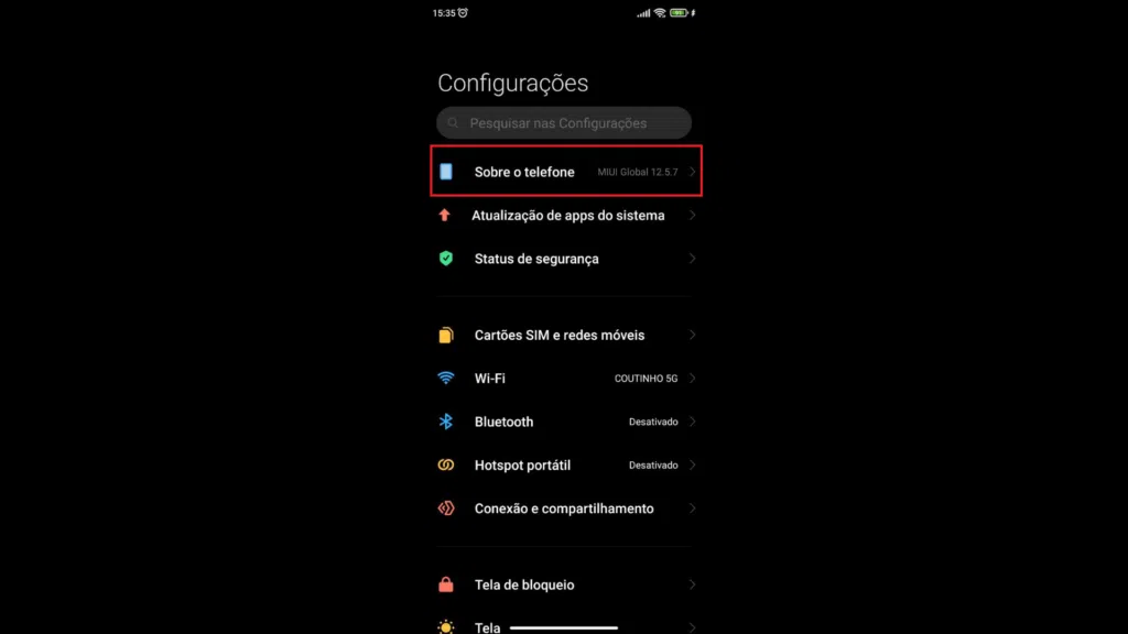 Etapa 1: como restaurar celular xiaomi para os padrões de fábrica (hard reset/factory reset) (imagem: daniel coutinho/showmetech)