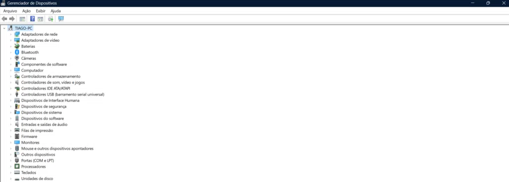 O gerenciador de dispositivos é outro meio de atualizar os drivers do pc