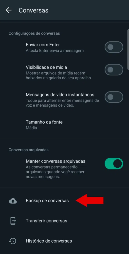 Tutorial: remover o backup de arquivos de vídeo do whatsapp