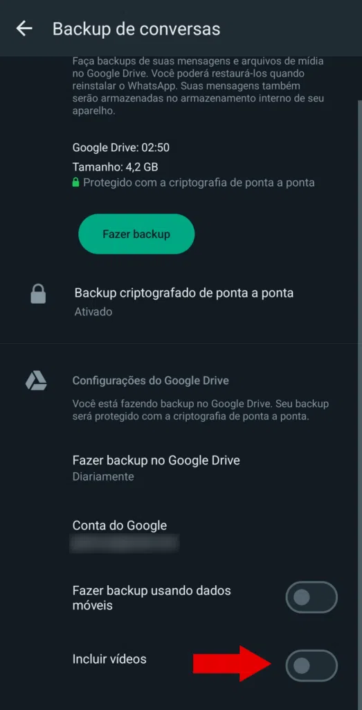 Tutorial: remover o backup de arquivos de vídeo do whatsapp