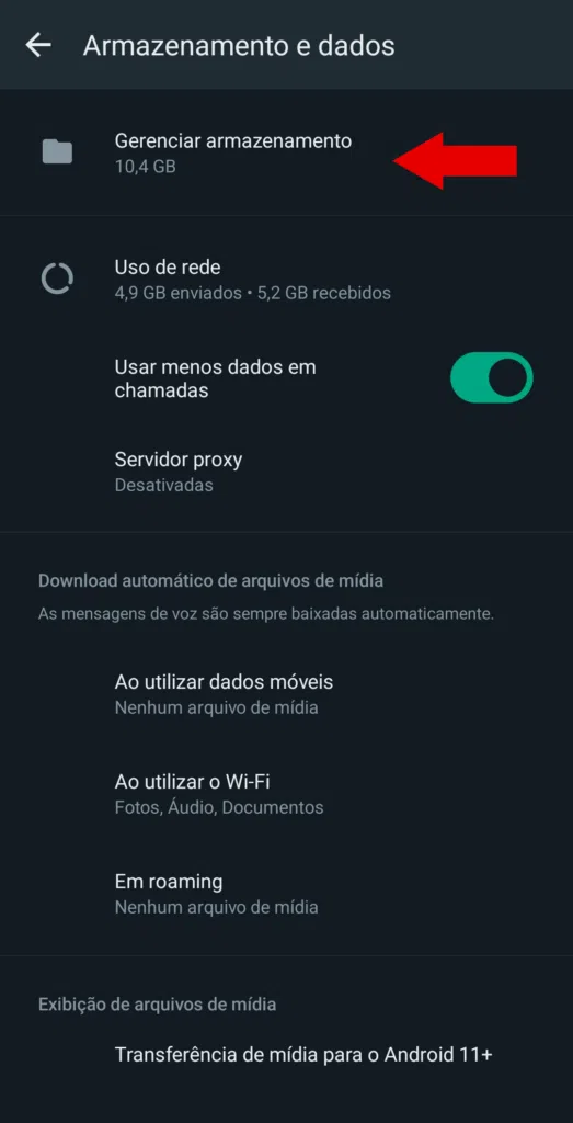 Tutorial: libere espaço de armazenamento do whatsapp