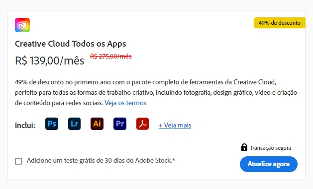 Photoshop barato? Como comprar por apenas r$ 47. Entenda qual plano de assinatura da adobe é o mais barato para você e se ele tem os recursos e apps que você precisa