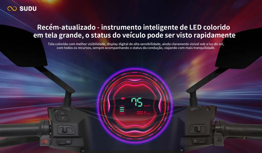 O grande painel de led também está presente neste modelo. Imagem: sudu