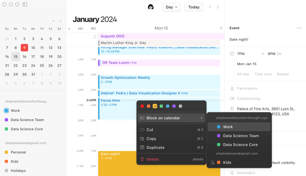 Uso do notion calendar para impulsionar produtividade