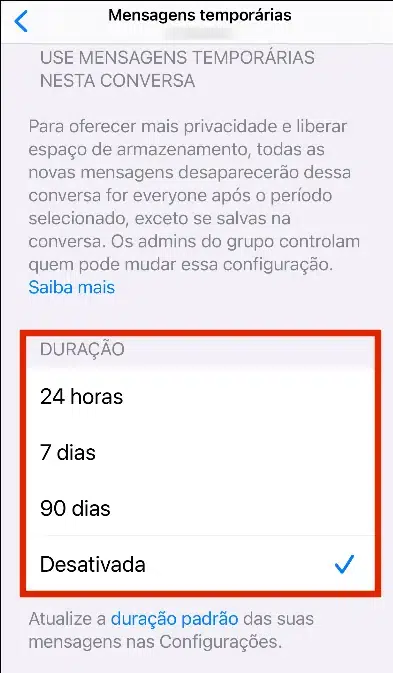 Como ativar as mensagens temporárias no whatsapp. Saiba como ativar o recurso que apaga as mensagens do whatsapp automaticamente após um tempo determinado, mesmo que não tenham sido lidas