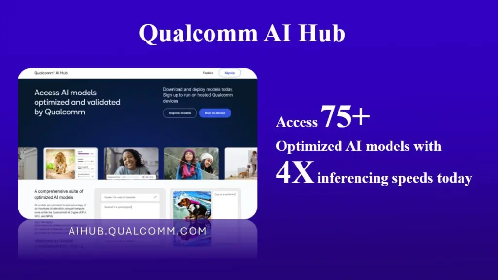 Captura de teça da qualcomm ai hub