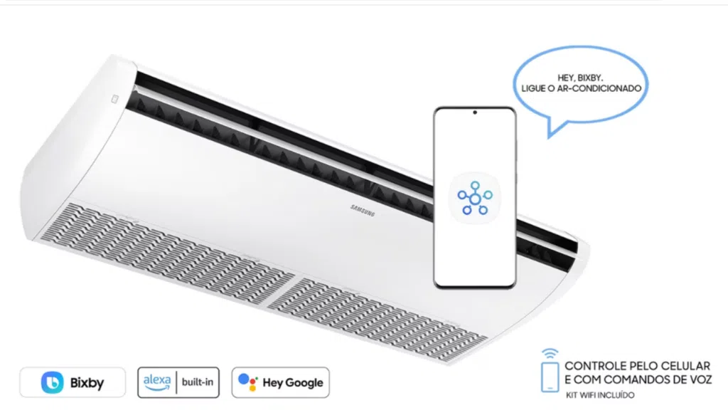 Linha comercial de ar-condicionado samsung traz conectividade e economia de energia. A nova linha de ar-condicionadas está focada em oferecer uma solução que reduz desperdícios e permite uma melhor climatização do ambiente.