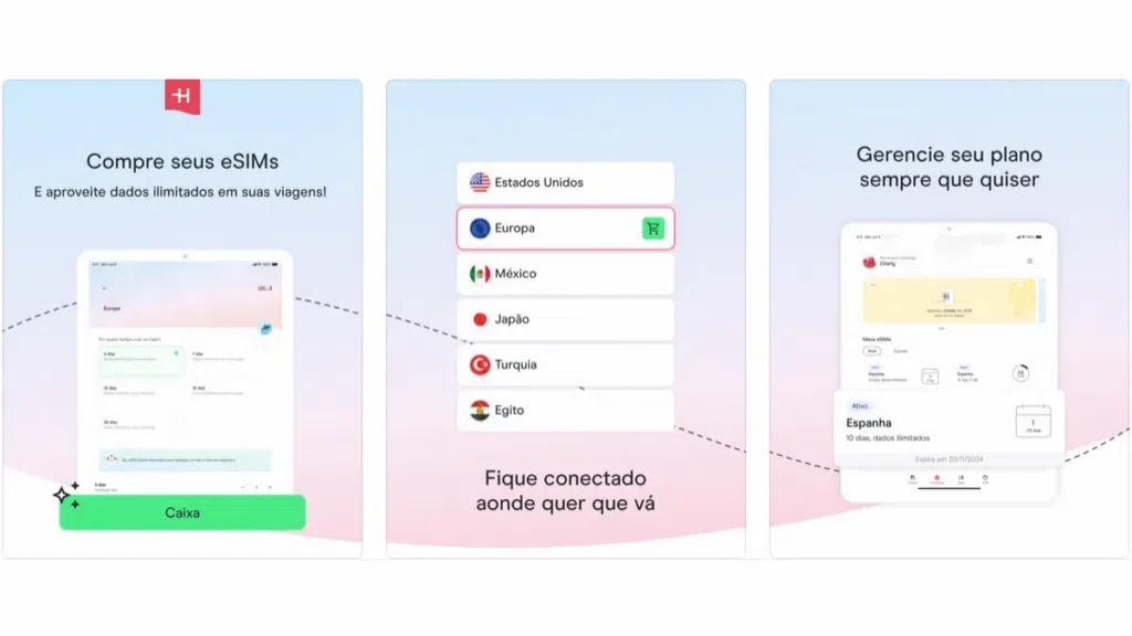 A holafly é elogiada por sua interface amigável, entrega rápida e confiável, e pela conveniência de oferecer conectividade instantânea em diversos países