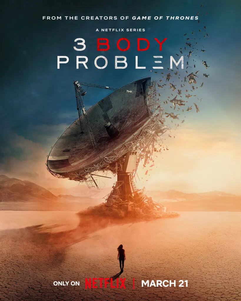 Pôster oficial de o problema dos 3 corpos / fonte: 3 body problem via x