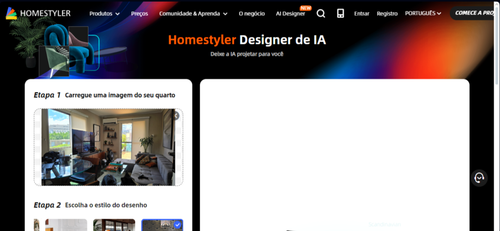 Como decorar ambientes com ia usando o homestyler. Site transforma fotos de qualquer cômodo da casa em ambientes redecorados no estilo que você quiser; veja como usar