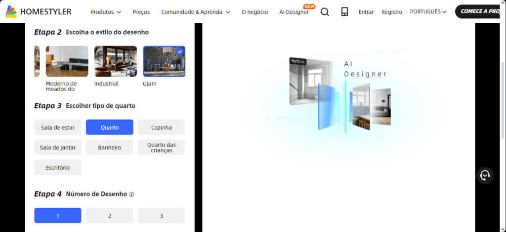 Como decorar ambientes com ia usando o homestyler. Site transforma fotos de qualquer cômodo da casa em ambientes redecorados no estilo que você quiser; veja como usar