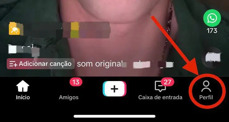 Histórico de vídeos vistos no tiktok