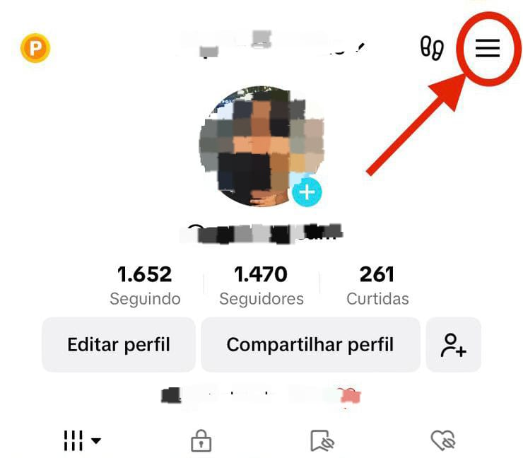 Histórico de vídeos vistos no tiktok