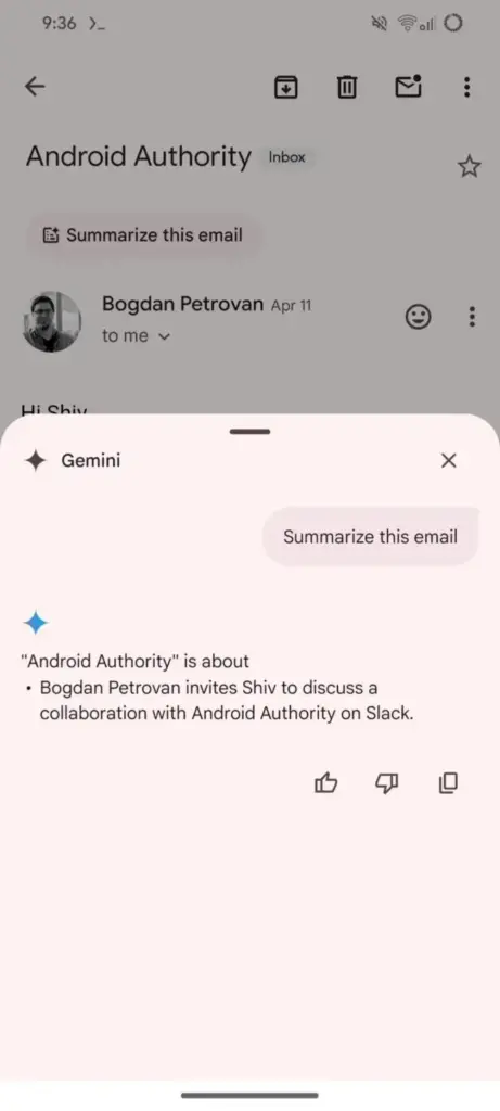 Gmail no android passará a resumir e-mails.