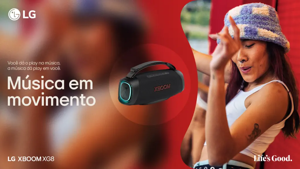 Campanha lg música em movimento promove linha de caixas de som bluetooth para geração z. Com destaque para as caixas de som xboom go xg8 e xboom xl9, empresa pretende consolidar sua posição no segmento de áudio