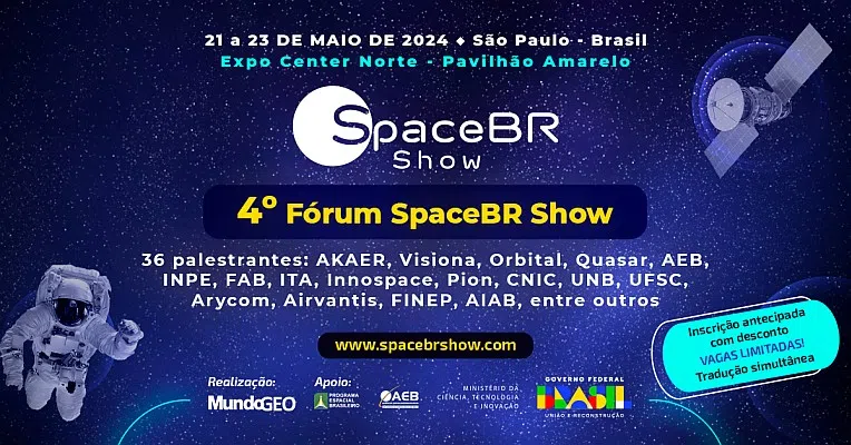 Não perca o evento, são vagas limitadas! Imagem: mundogeo spacebr show