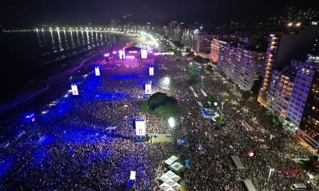 Imagem do show de madonna no brasil